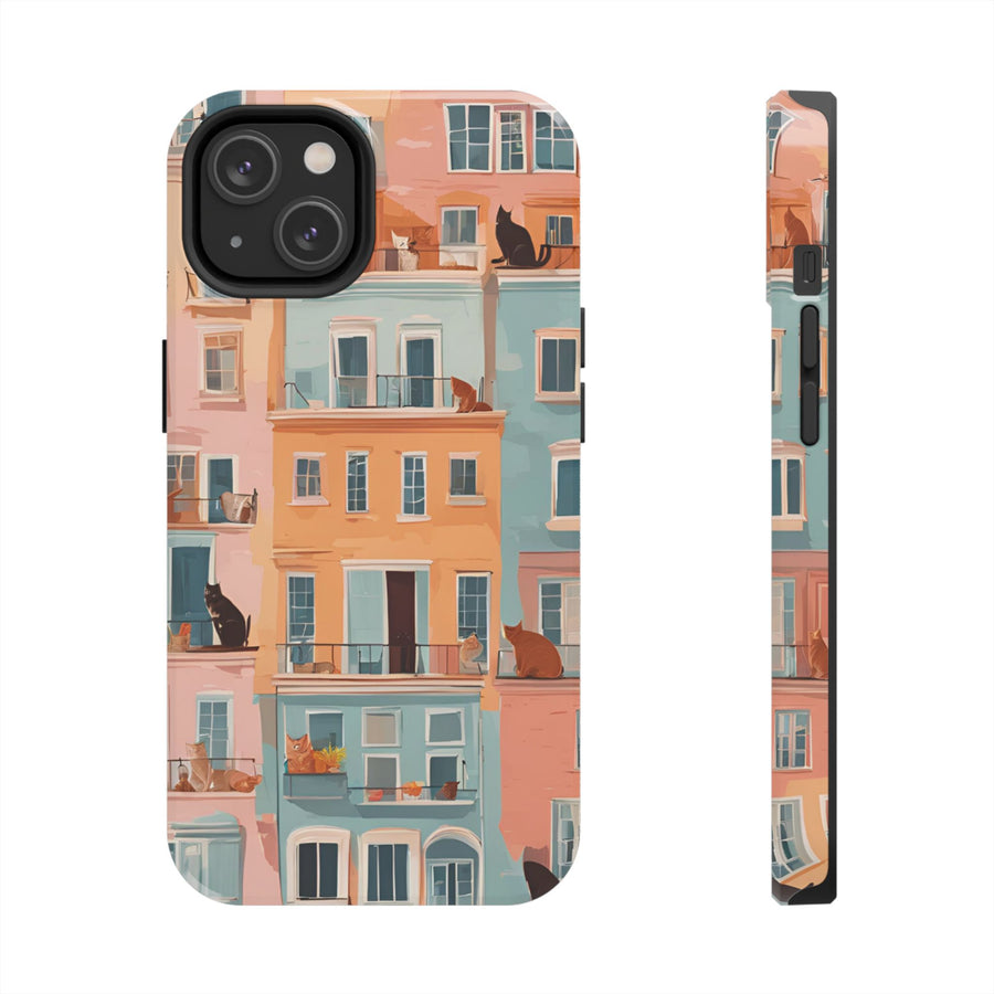 Tough iPhone Case - The Balcony Cat Chronicles