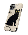 Tough iPhone Case - Black Cats and Dandelions