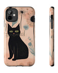 Tough iPhone Case - Black Cats and Dandelions