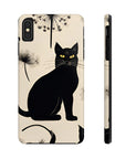 Tough iPhone Case - Black Cats and Dandelions