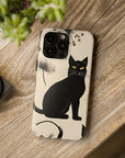 Tough iPhone Case - Black Cats and Dandelions