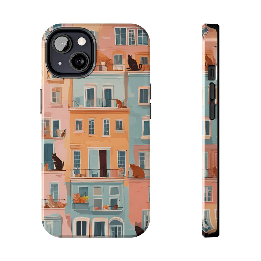 Tough iPhone Case - The Balcony Cat Chronicles