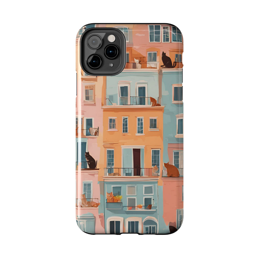 Tough iPhone Case - The Balcony Cat Chronicles