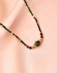 Natural Stone Green Beads Necklace