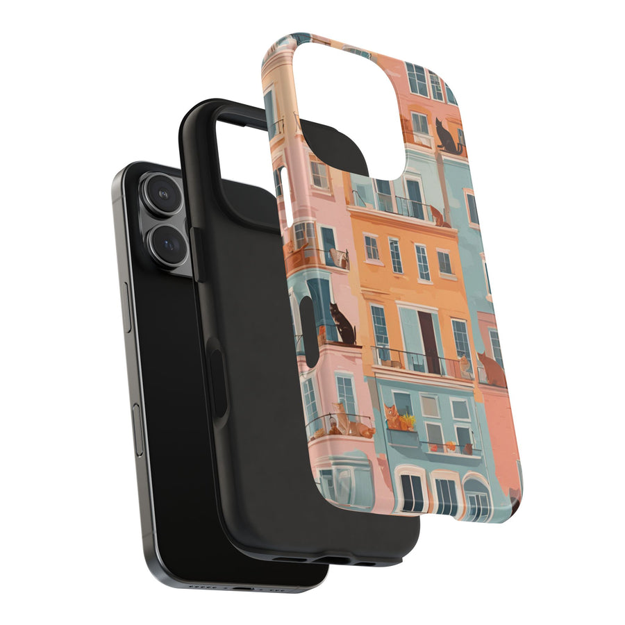 Tough iPhone Case - The Balcony Cat Chronicles