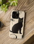 Tough iPhone Case - Black Cats and Dandelions