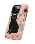 Tough iPhone Case - Black Cats and Dandelions