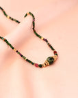 Natural Stone Green Beads Necklace