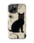 Tough iPhone Case - Black Cats and Dandelions