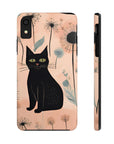 Tough iPhone Case - Black Cats and Dandelions