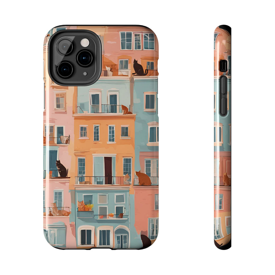 Tough iPhone Case - The Balcony Cat Chronicles