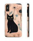 Tough iPhone Case - Black Cats and Dandelions