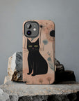 Tough iPhone Case - Black Cats and Dandelions