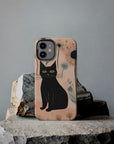 Tough iPhone Case - Black Cats and Dandelions