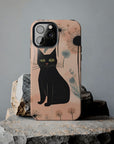 Tough iPhone Case - Black Cats and Dandelions