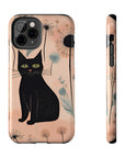 Tough iPhone Case - Black Cats and Dandelions