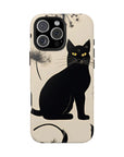 Tough iPhone Case - Black Cats and Dandelions