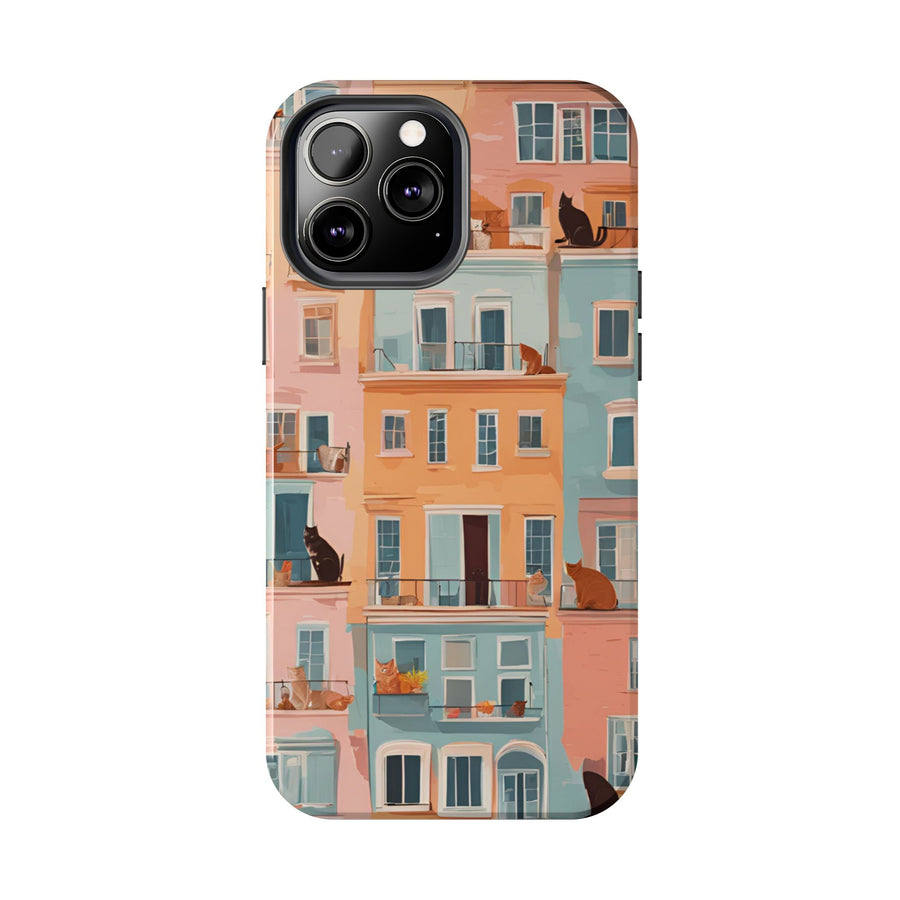 Tough iPhone Case - The Balcony Cat Chronicles