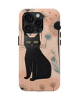 Tough iPhone Case - Black Cats and Dandelions