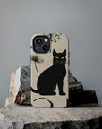 Tough iPhone Case - Black Cats and Dandelions