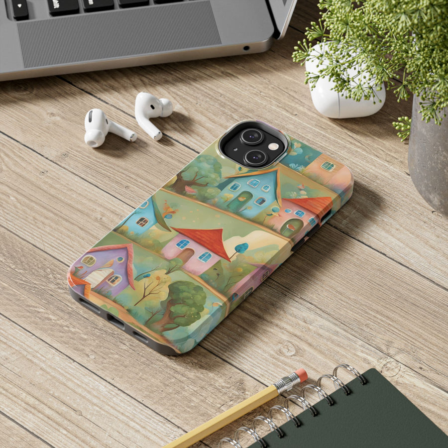 Tough iPhone Case - Joyful Village