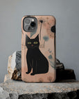 Tough iPhone Case - Black Cats and Dandelions