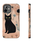 Tough iPhone Case - Black Cats and Dandelions